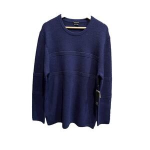 Aether Huckberry Nordic Navy 100% Wool Knit Men's Cooper Sweater Size XXL